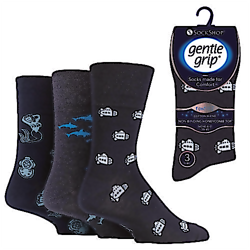 Gentle Grip Fun Feet Deep Sea Socken Navy